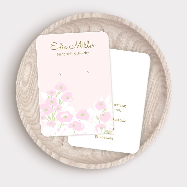 Escrita Floral Cor-de-Rosa Bonita Enxertando Joias (Criador carregado)