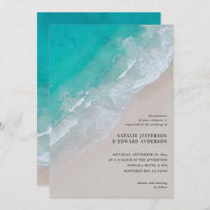 Escrita moderna de praia oceânica e elegante tropi