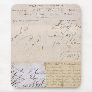 Escrita Mousepad do cartão do vintage