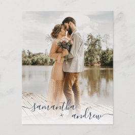 Escrito azul do marinho moderno 5 fotos no casamen