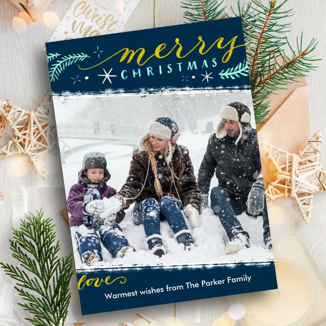 Escrito Dourado Verde Moderno Simples Magnético de (Criador carregado)