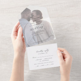 Escrito Elegante Desbotou Foto Casando Tudo Em Um