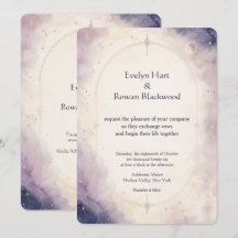 Escrito nas Estrelas Convite de Casamento Celestia