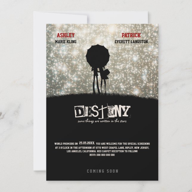 Escrito nas estrelas - Poster de filmes - Convite  (Frente)