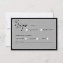 Escrito No Cartão De Resposta De Casamento De Estr