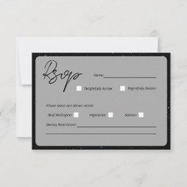 Escrito No Cartão De Resposta De Casamento De Estr