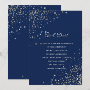 Escrito No Convite Para Casamento De Estrelas