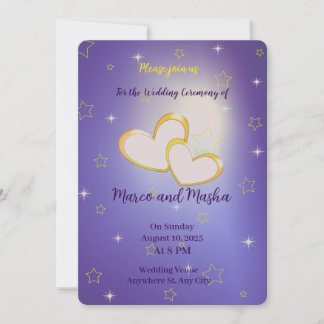 Escrito no convite para o casamento das estrelas