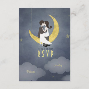 Escrito no Convite RSVP de Casamento das Estrelas