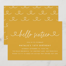 Escrito simples de na moda elegante do 16.º aniver