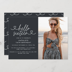 Escrito simples de na moda elegante do 16.º aniver