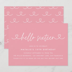 Escrito simples de na moda elegante do 16.º aniver