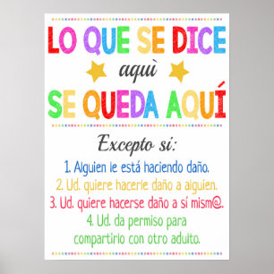 Escritório de Aconselhamento Espanhol Poster