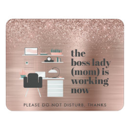 Escritório de metal Rosa escovado Não Incomodar