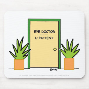 Escritório óptico engraçado bonito Mousepad
