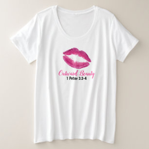Escritura - Camiseta básica de tamanho superior p