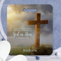 Escritura Cruzada De Madeira Oração Kneeling