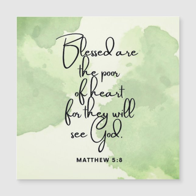Escritura de 10 Dias em Beatitudes Verso 5:8 Magne (Frente)