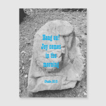 Escritura de encorajamento de cartão de saudação m