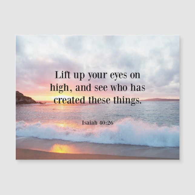 Escritura, Isaiah 40:26 (Frente)