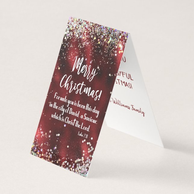 Escritura natalícia KJV Feliz Natal Cristão (Frente)