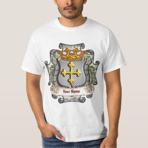 Escudo da Coroa Real Sobrenome camiseta