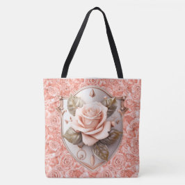Escudo de Fé em Rosas Rosas Bolsa Grande Tote