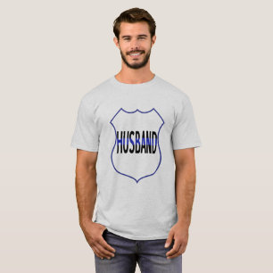 Escudo Policial Banda Larga Blue Line T-shirt masc