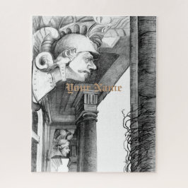 Escultura da Quebra-cabeça de Arte Lápis do Castel