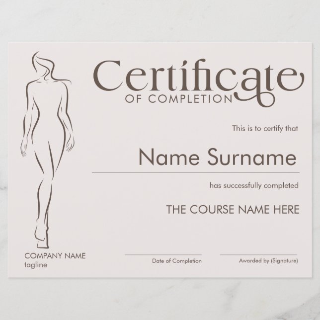 Escultura de certificado de conclusão minimalista (Frente)