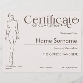 Escultura de certificado de conclusão minimalista