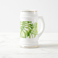 Esculturas de folha numa Caneca de cerveja