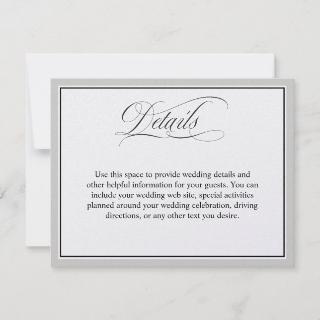 Escuro Elegante Florea Detalhes De Casamento (Frente)