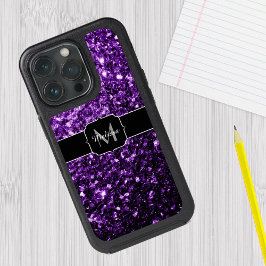 Escuro Roxo Brilhante brilhante brilha Monograma