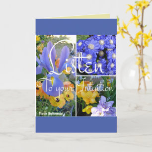 Escute Floral O Seu Cartão De Citação De Intui