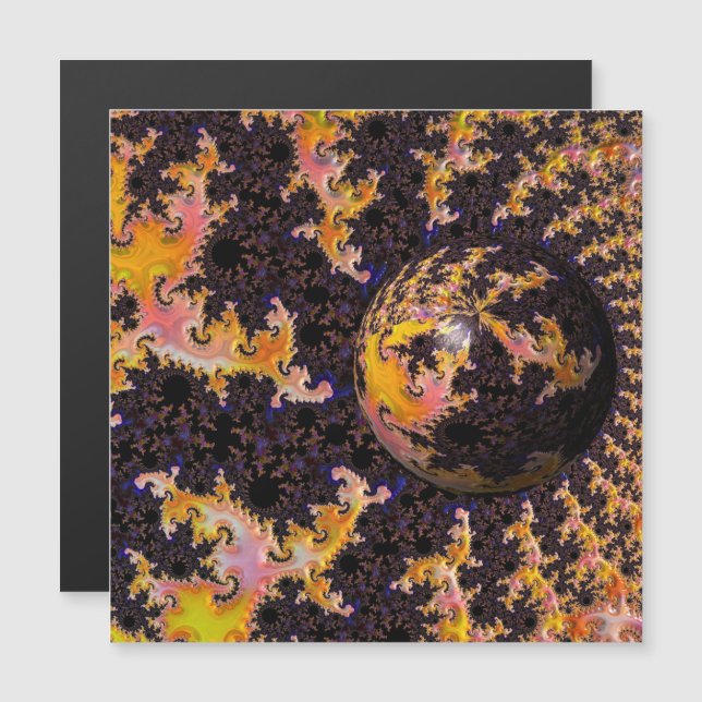 Esfera Magnética de Tempestade Fractal (Frente/Verso)