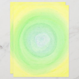 Esfera Verde Azul Pálida em Aquarela Amarela, Pape