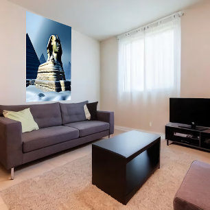 Esfinge na neve   AI Art Poster