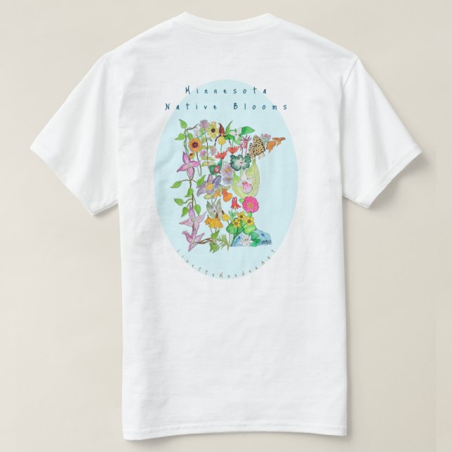Esfregões Nativos de Minnesota - Flores de Camisas (Verso do Design)