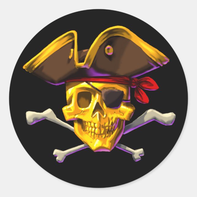 Esfregue o adesivo Dourado Dourado Caveira preto (Frente)