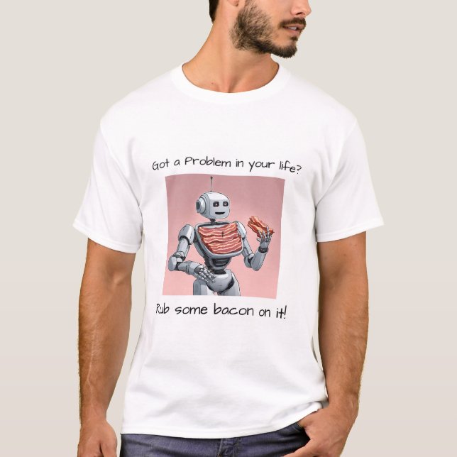 Esfregue um pouco de bacon na camiseta (Frente)