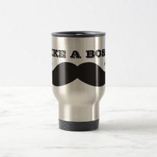 ESFRIE como UMA CANECA do CHEFE COM bigode de A
