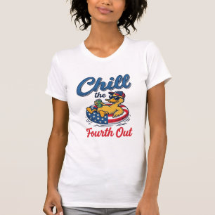 Esfrie o Quatro Patriótico Camisa de Pato Design