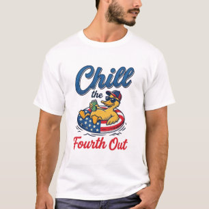 Esfrie o Quatro Patriótico Camisa de Pato Design