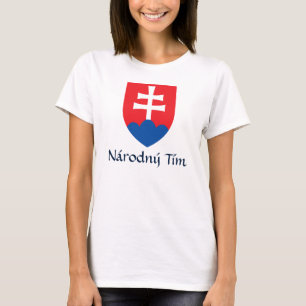 Eslováquia Casaco de armas Národný Tím T-Shirt