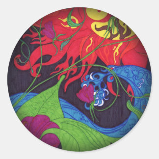 Esmaecer em Autocolantes Redondos Pretos