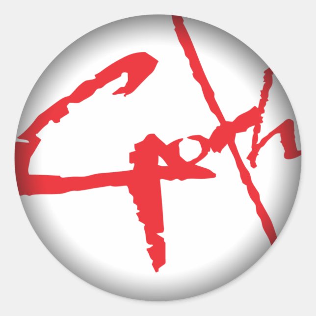 Esmaecer em Autocolantes Redondos Pretos (Frente)