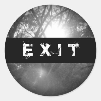 Esmaecer em Autocolantes Redondos Pretos