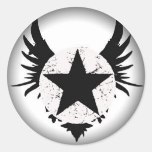 Esmaecer em Autocolantes Redondos Pretos