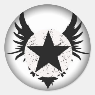 Esmaecer em Autocolantes Redondos Pretos